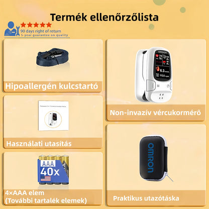 Omron™ fájdalommentes vércukormérő – tűszúrás nélkül.