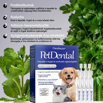 🥇[Hivatalos áruház] CleraNaure® Pet Dental & Digestive Health Oral Liquid – Frissíti a leheletet, eltávolítja a fogkövet, elősegíti az íny regenerálódását és stabilizálja a fogakat (macskák és kutyák számára) – Ma 80% kedvezménnyel!-🔥