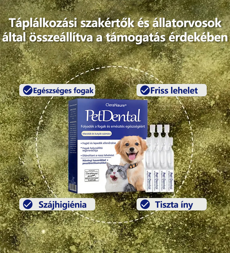 🥇[Hivatalos áruház] CleraNaure® Pet Dental & Digestive Health Oral Liquid – Frissíti a leheletet, eltávolítja a fogkövet, elősegíti az íny regenerálódását és stabilizálja a fogakat (macskák és kutyák számára) – Ma 80% kedvezménnyel!-🔥