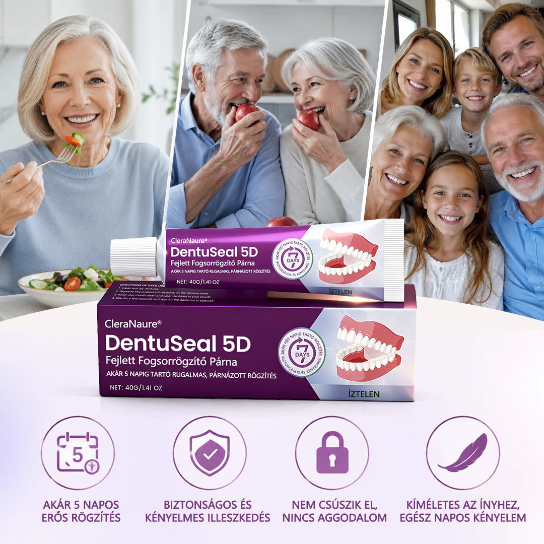 CleraNaure® DentuSeal 5D fejlett műfogsorrögzítő és párnázó ragasztó-📦