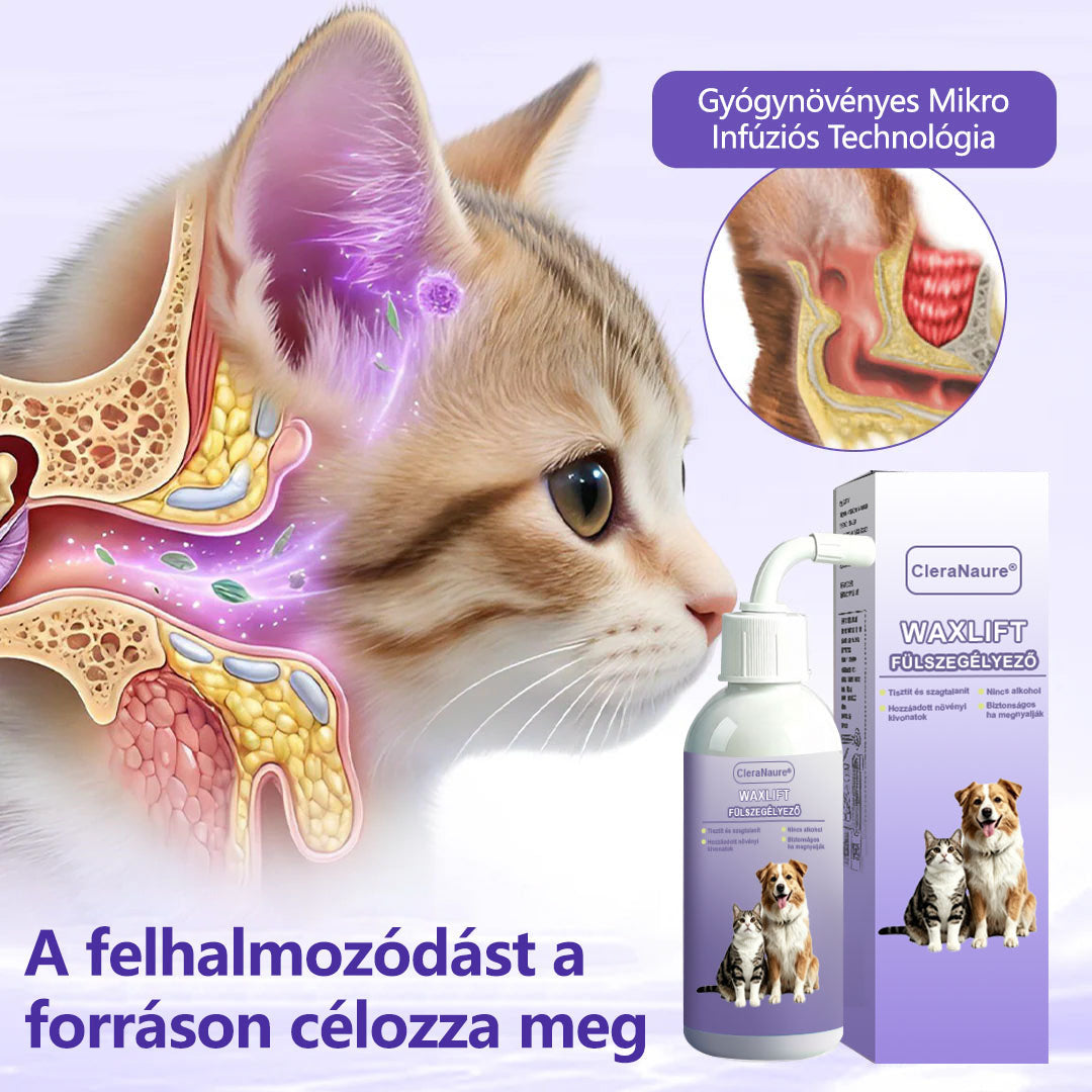 🥇CleraNature® WaxLift állati fülöblítő