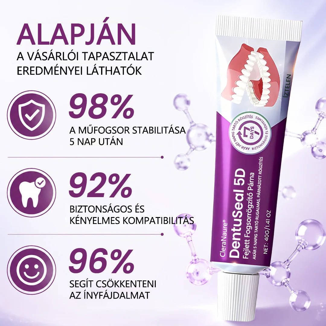 CleraNaure® DentuSeal 5D fejlett műfogsorrögzítő és párnázó ragasztó-📦