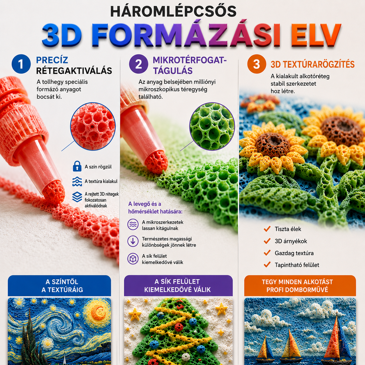 Spóroljon 50%-ot, ha még ma rendel 丨Healrize® 3D Relief Art Pen – Változtassa lapos rajzait megérinthető 3D művészetté🖌️🖍️- 🛒