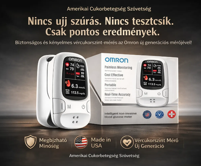 Omron™ fájdalommentes vércukormérő – tűszúrás nélkül
